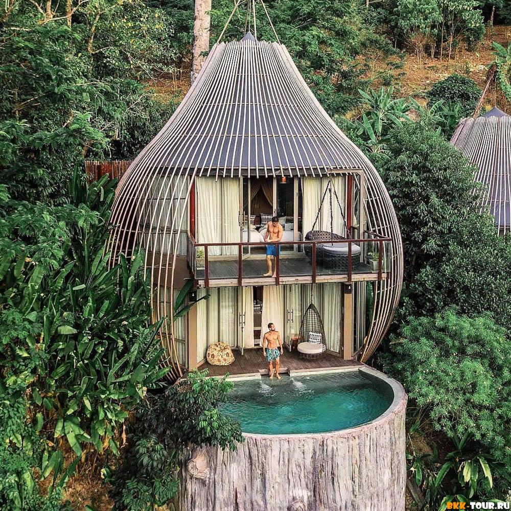 Keemala - Шикарный отель с домами из бамбука в виде птичьих гнёзд на Пхукете.